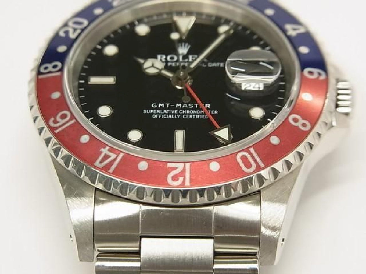ROLEX GMT Master rode en blauwe bezel 16700 laatsteA Serial heren 193990744 hannari-shop