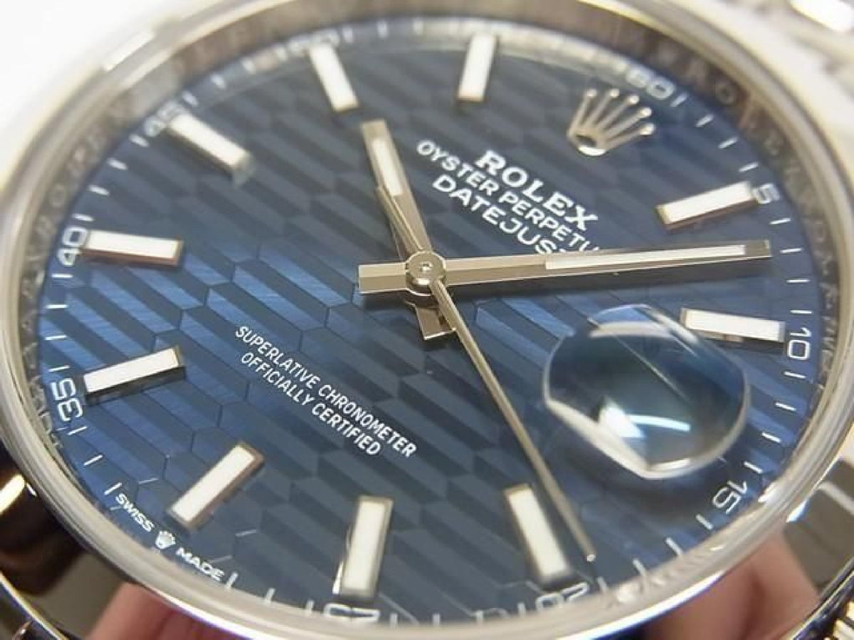 ROLEX Datejust41 blue fluted motif Ref.126300 Mens 194031462 hannari-shop