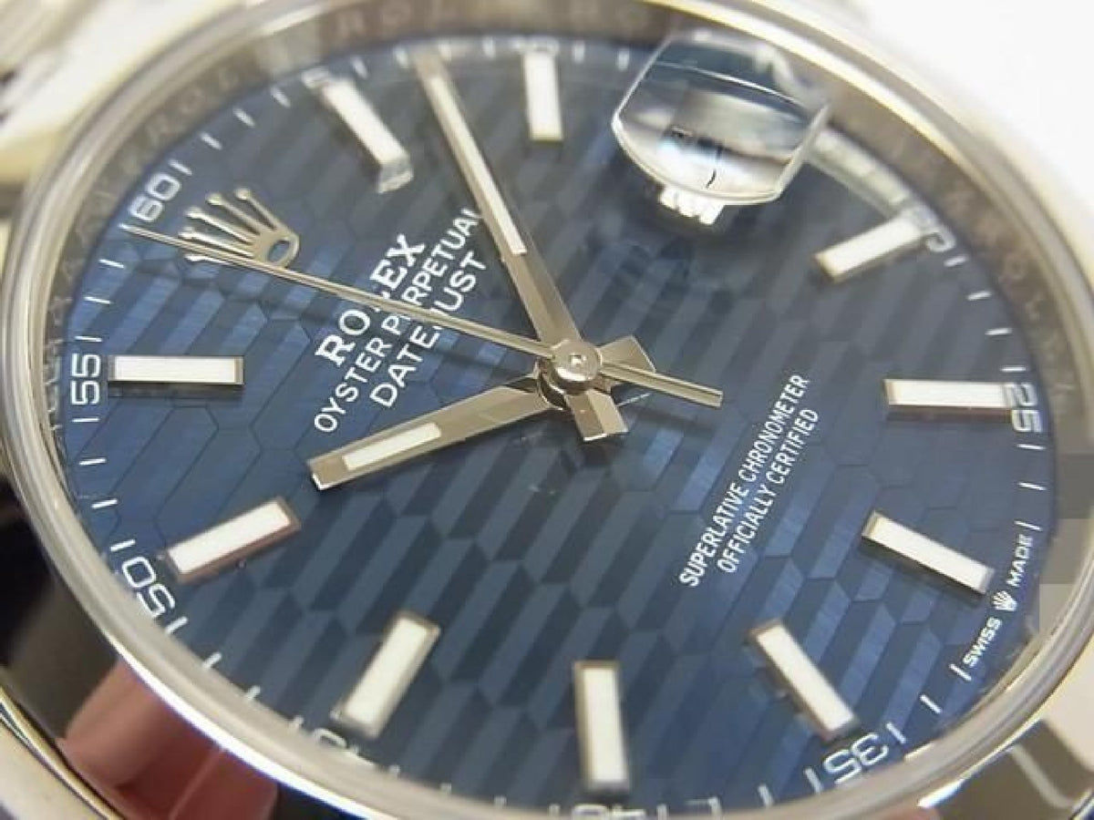 ROLEX Datejust41 blue fluted motif Ref.126300 Mens 194031462 hannari-shop