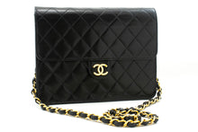 CHANEL Small Chain Shoulder Bag Clutch Black Quilted Flap Lambskin n85 hannari-shop