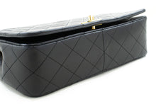 CHANEL Full Flap Chain Shoulder Bag Black Quilted Lambskin Leather p07 hannari-shop