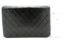 CHANEL Chain Shoulder Bag Clutch Black Quilted Flap Lambskin Purse p42 hannari-shop