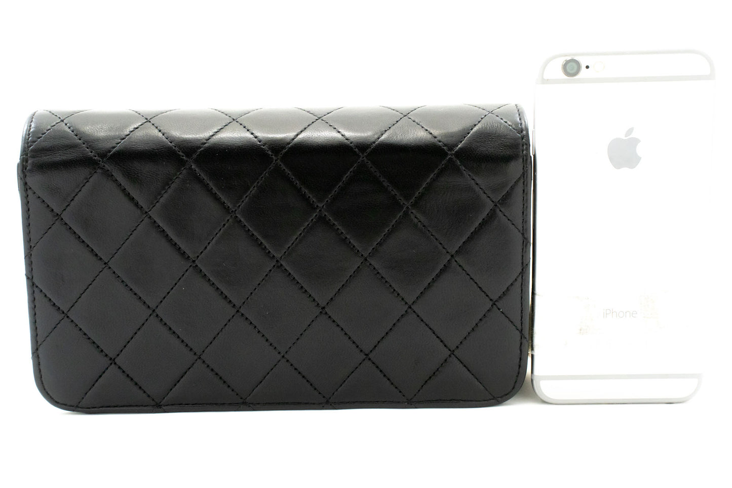 CHANEL Full Flap Small Chain Schoudertas Clutch Zwart Gequilt ab7 hannari-shop