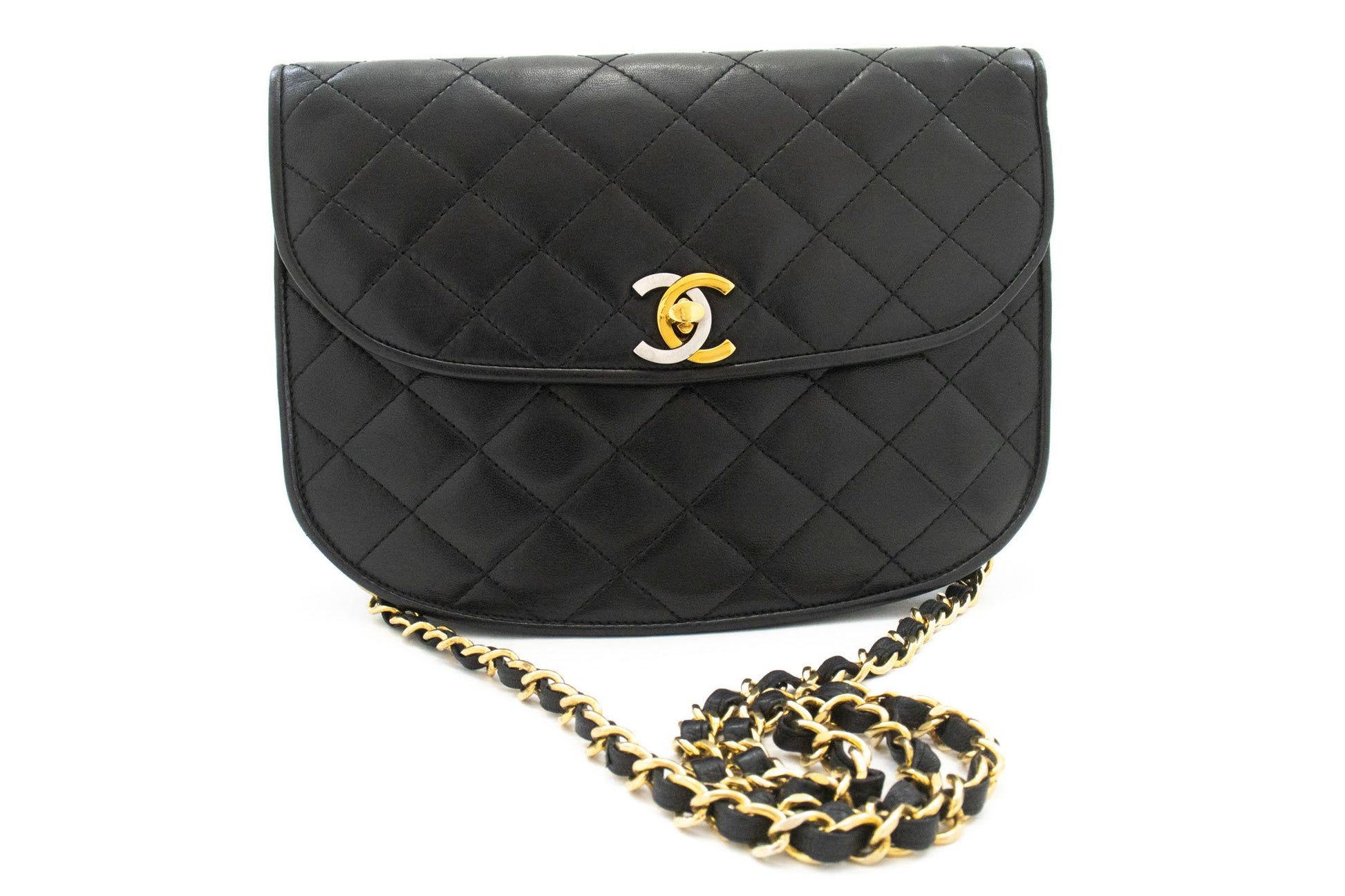 CHANEL Paris Limited Vintage Small Chain Shoulder Bag Black ai8 hannari-shop