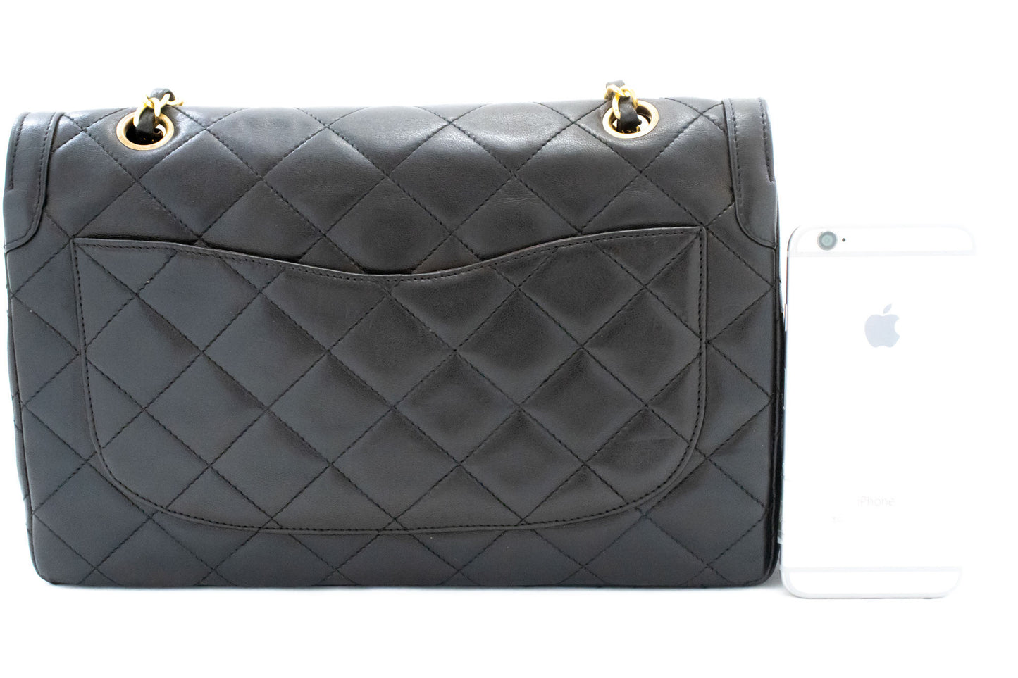 CHANEL Paris Limited Vintage Chain Shoulder Bag Black Quilted Flap ak6 hannari-shop