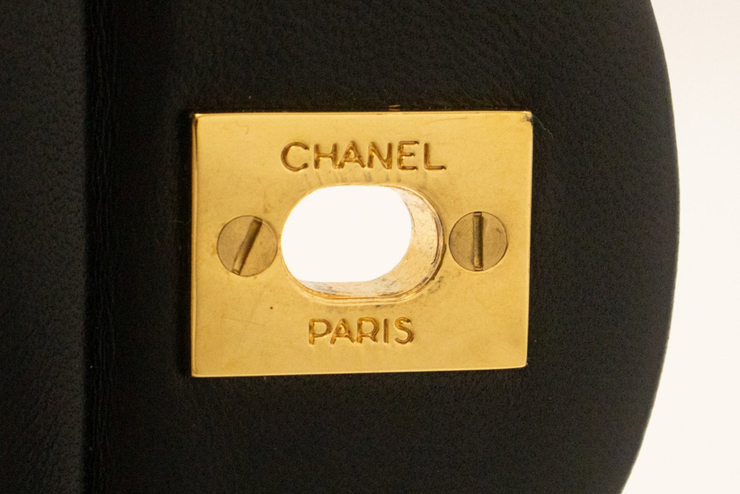 CHANEL Classic Double Flap 10" Chain Shoulder Bag Black Lambskin am1 hannari-shop