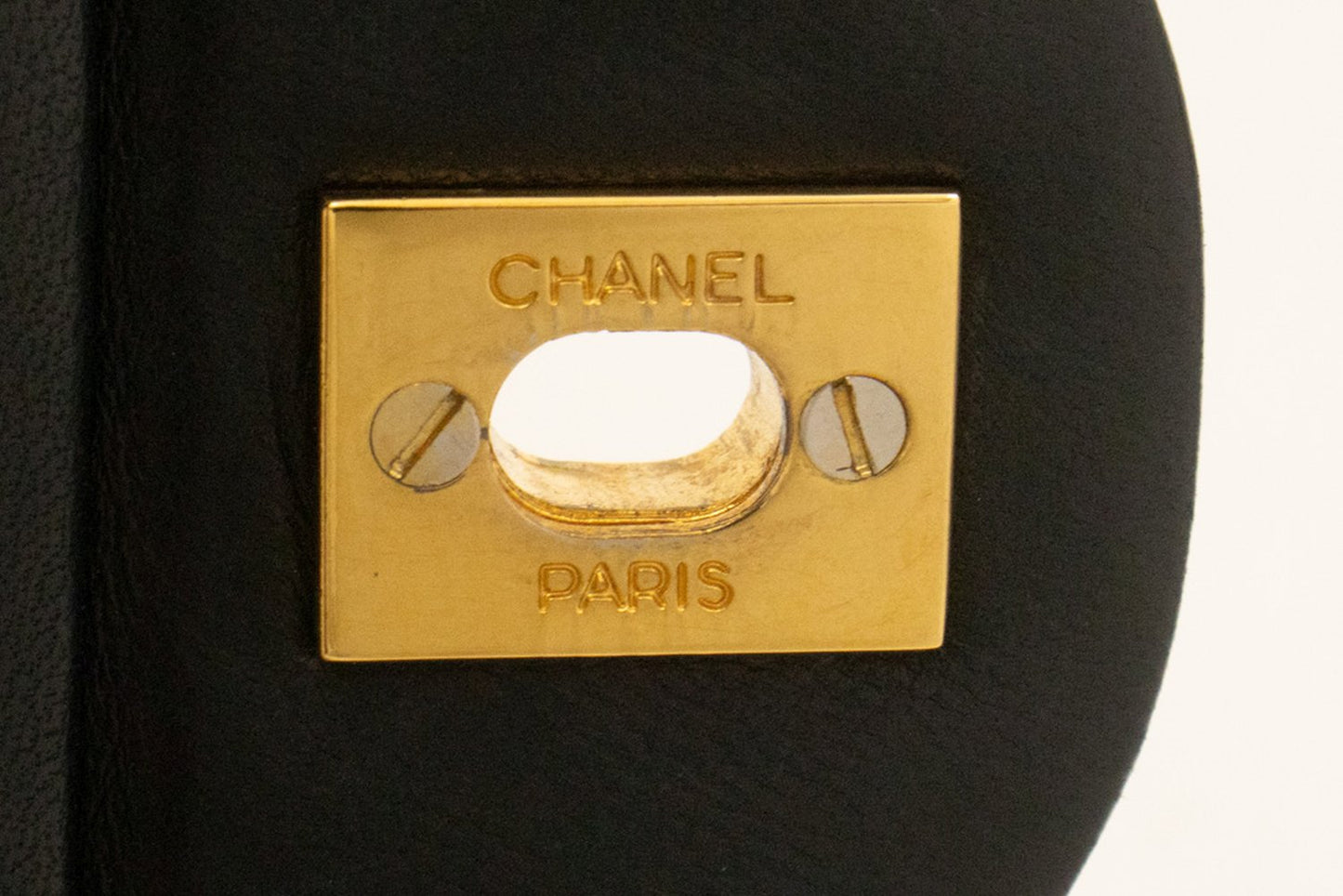 CHANEL Classic Double Flap 10" Chain Shoulder Bag Black Lambskin am3 hannari-shop
