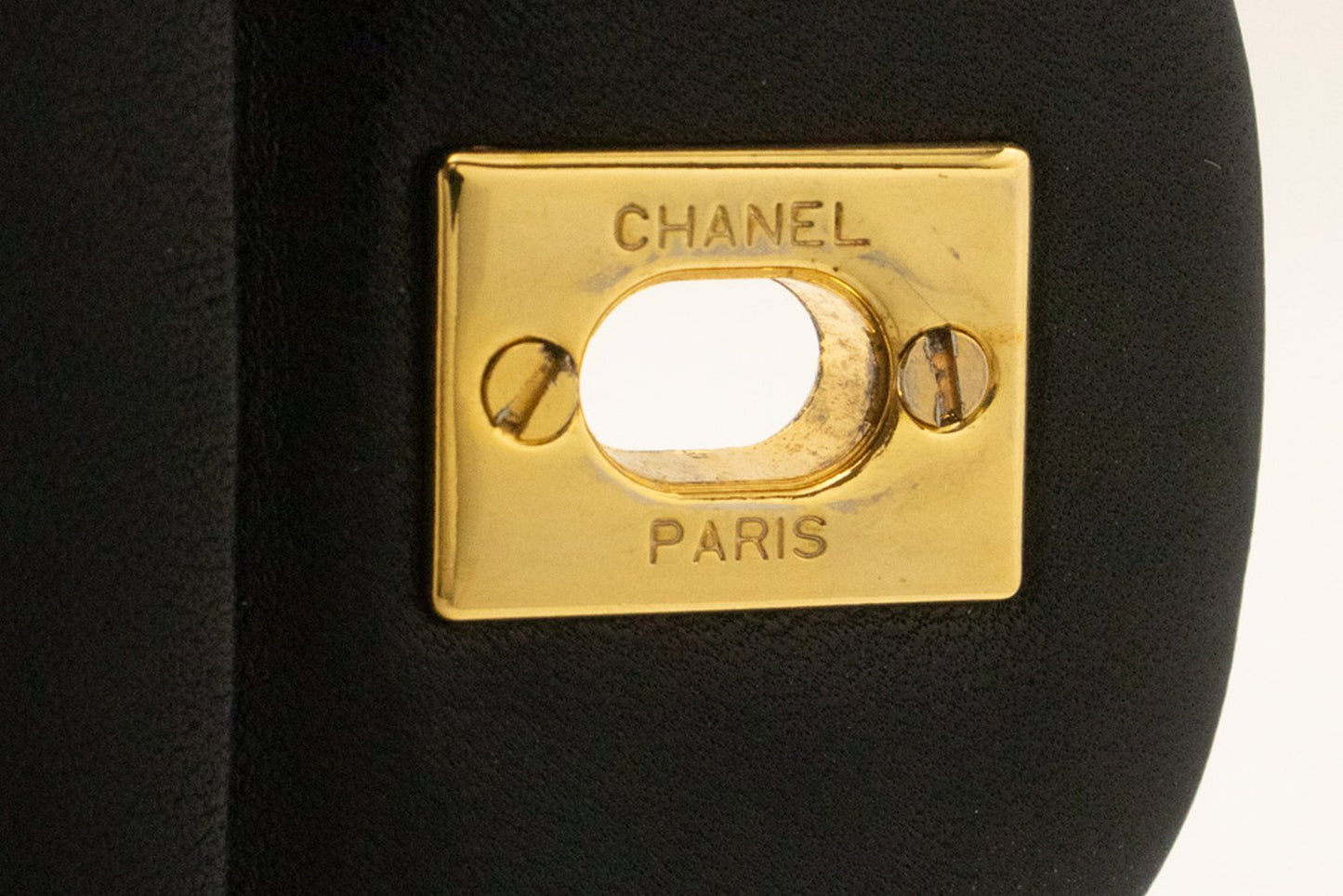 CHANEL Classic Double Flap 10" Chain Shoulder Bag Black Lambskin am2 hannari-shop
