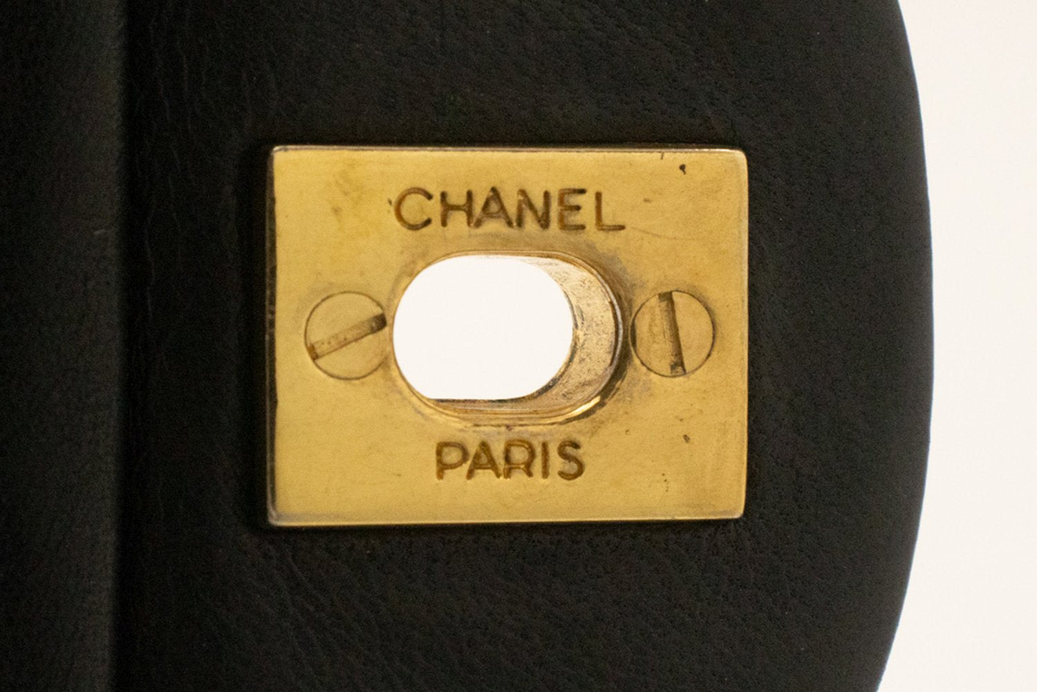 CHANEL Classic Double Flap 10" Chain Shoulder Bag Black Lambskin ak8 hannari-shop