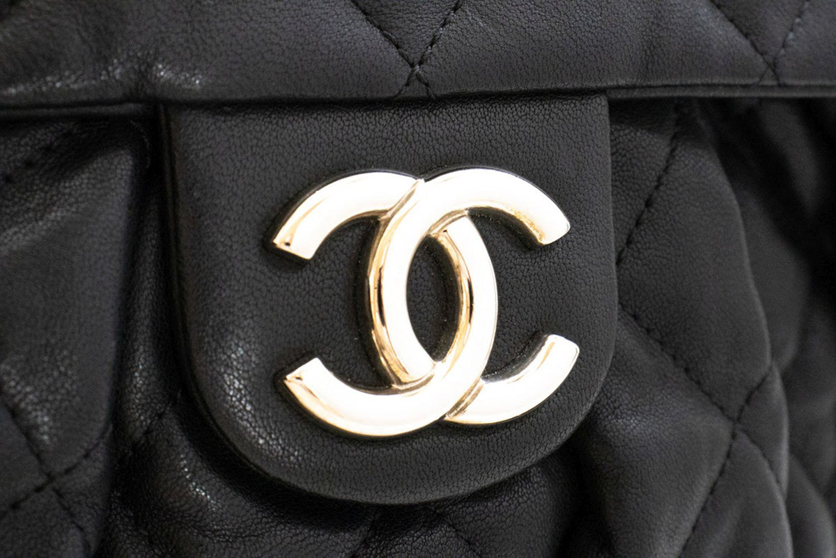 CHANEL Chain Around Shoulder Bag Crossbody Zwart kalfsleer ap9 — interieur hannari-shop