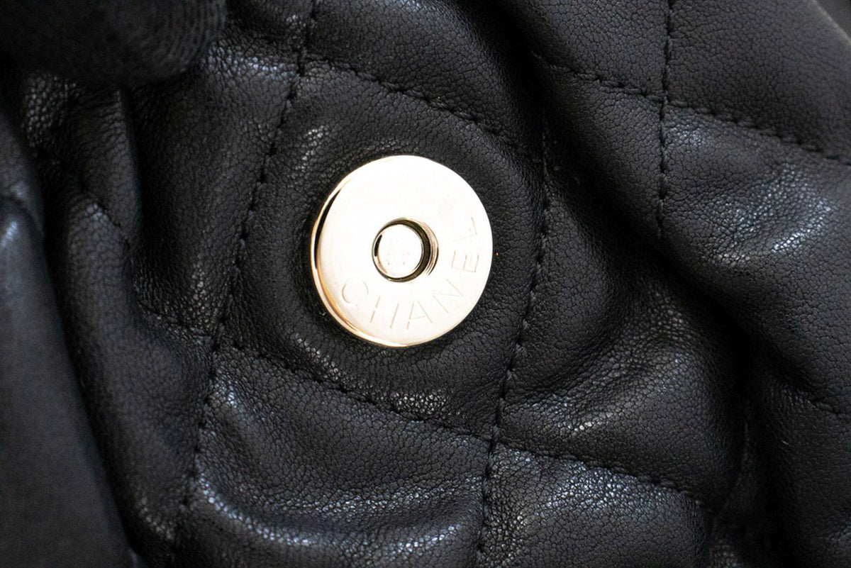 CHANEL Chain Around Shoulder Bag Crossbody Zwart kalfsleer ap9 hannari-shop
