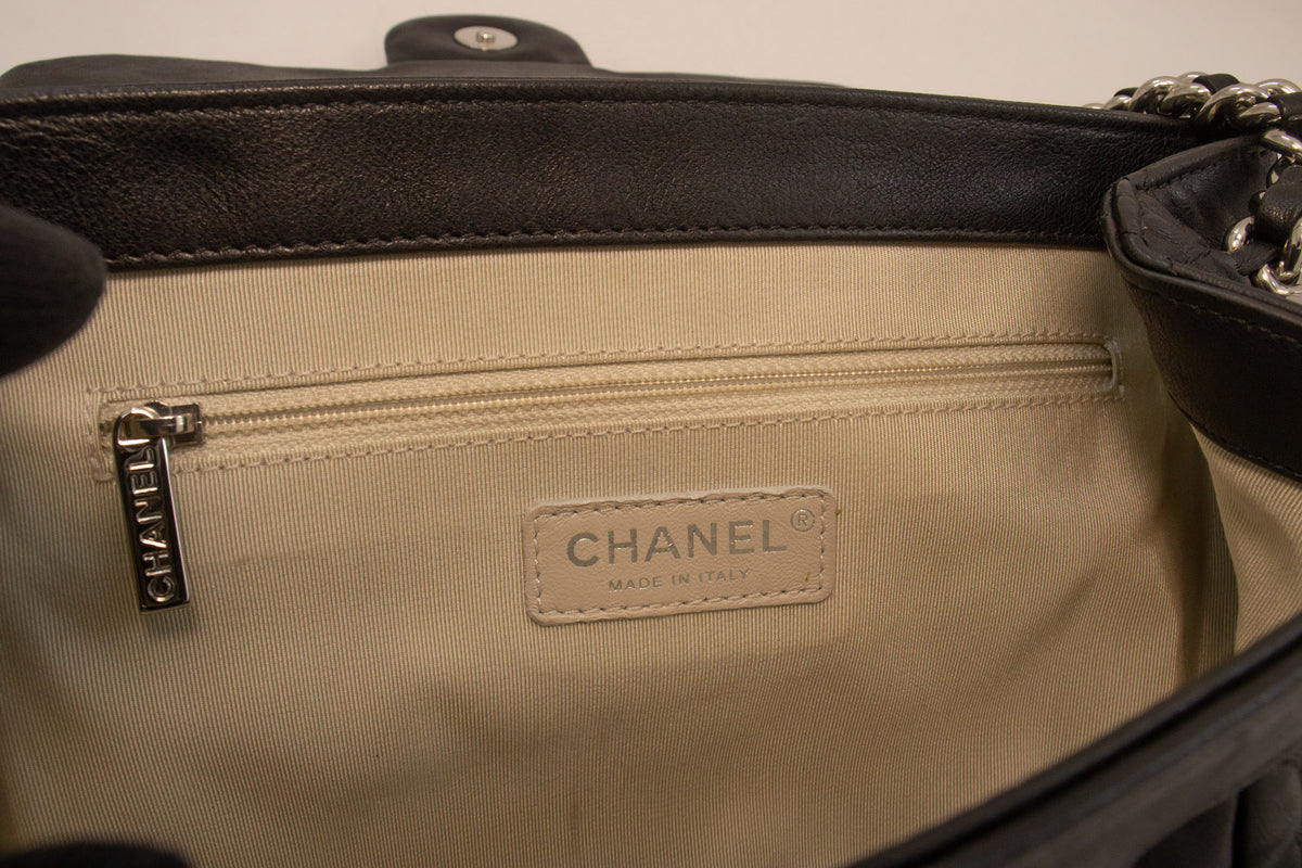 CHANEL Chain Around Shoulder Bag Crossbody Zwart kalfsleer ap9 hannari-shop