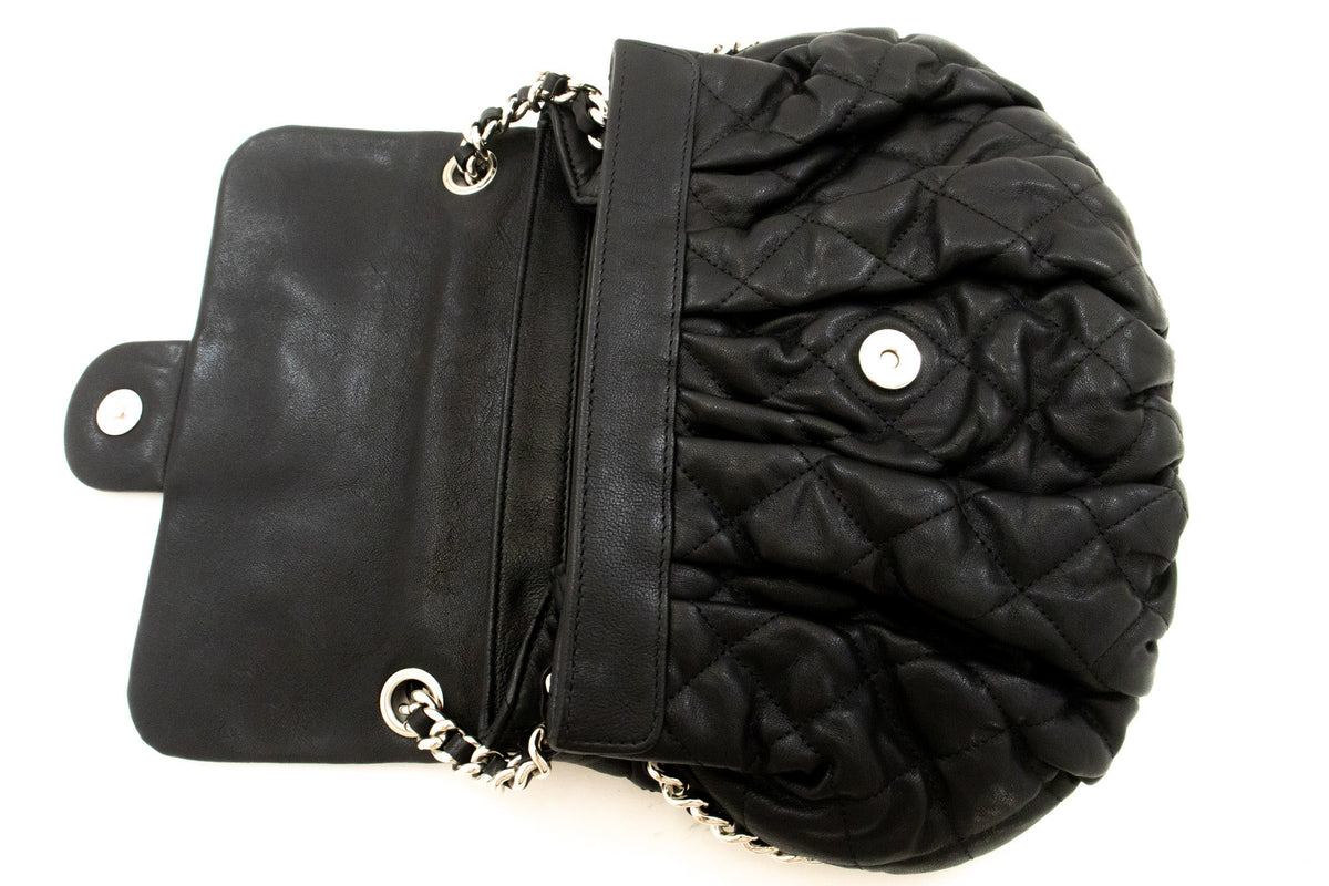 CHANEL Chain Around Shoulder Bag Crossbody Zwart kalfsleer ap9 hannari-shop