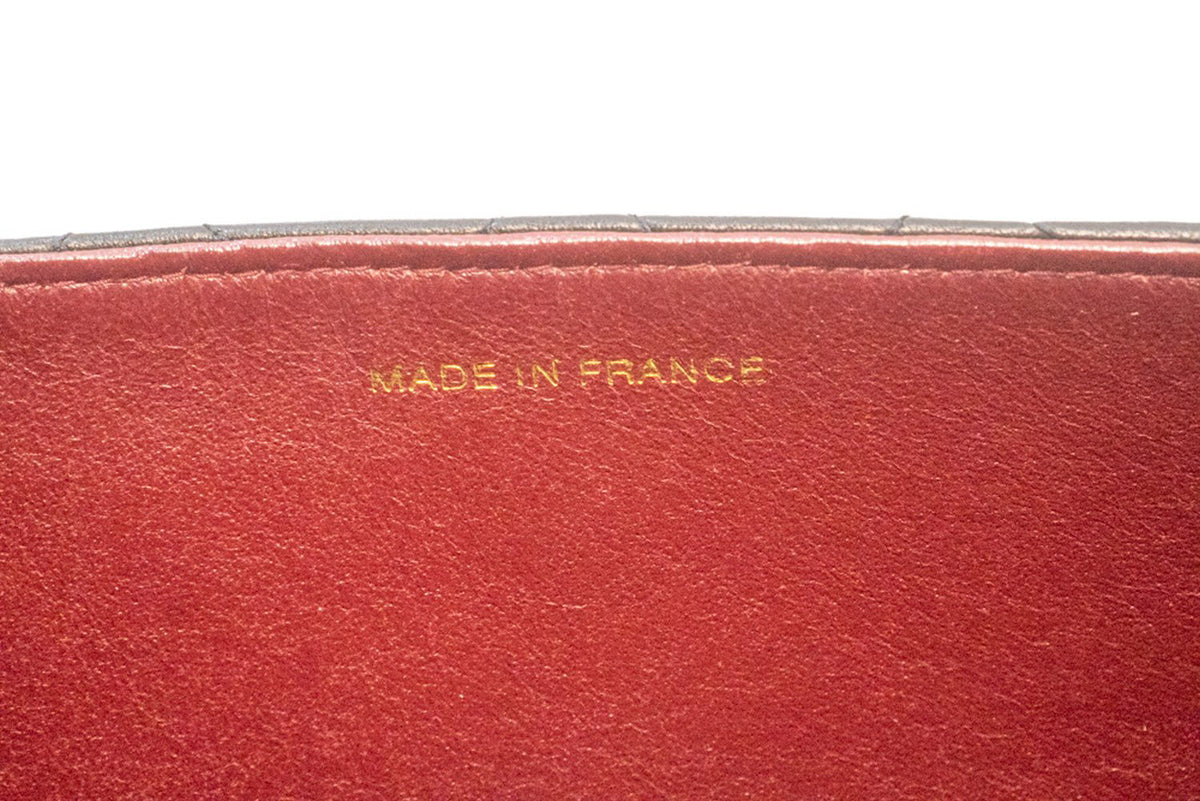 CHANEL Small Chain Schoudertas Clutch Zwart Gewatteerde Flap Lamsskin ap4 hannari-shop