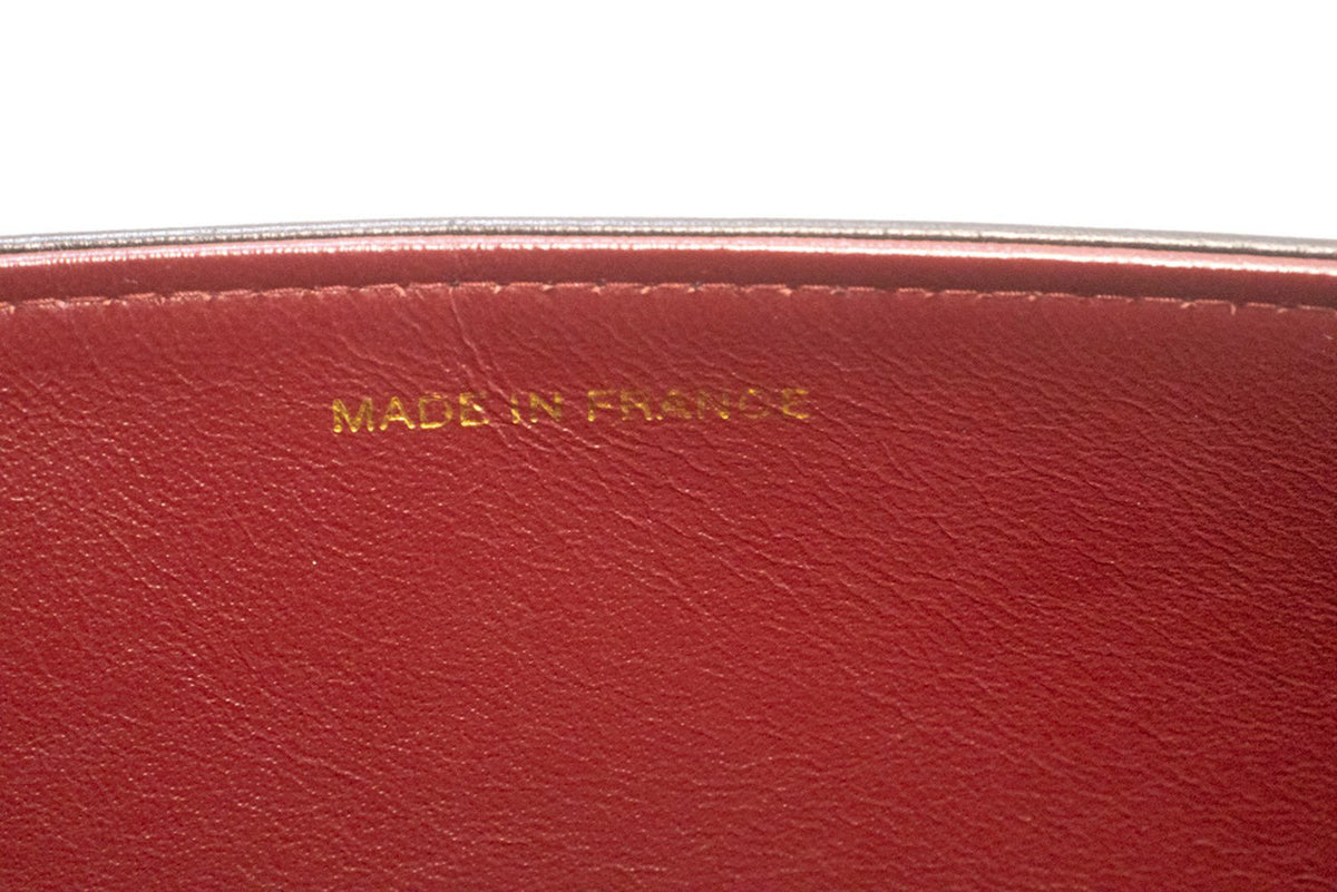 CHANEL Full Flap Chain Schoudertas Clutch Zwart Gewatteerd Lamsleer ao4 hannari-shop
