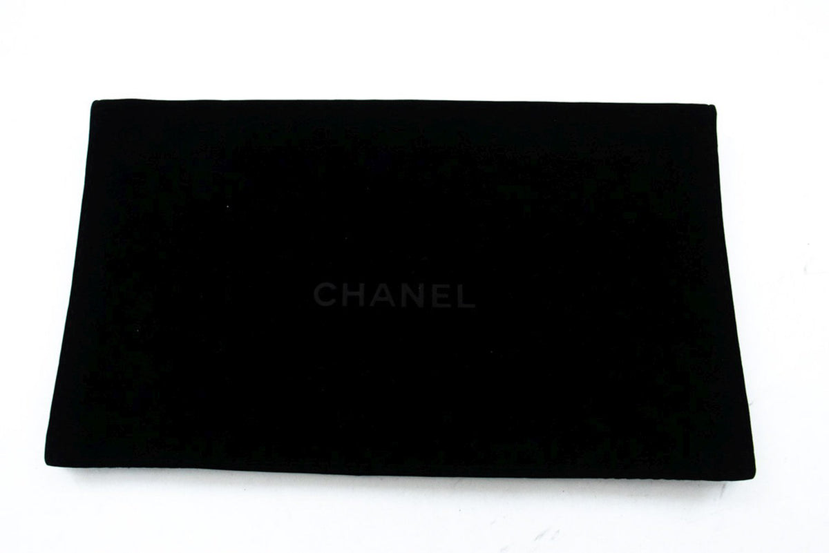 CHANEL portemonnee van generfd kalfsleer aan ketting WOC zwarte schoudertas ap1 hannari-shop