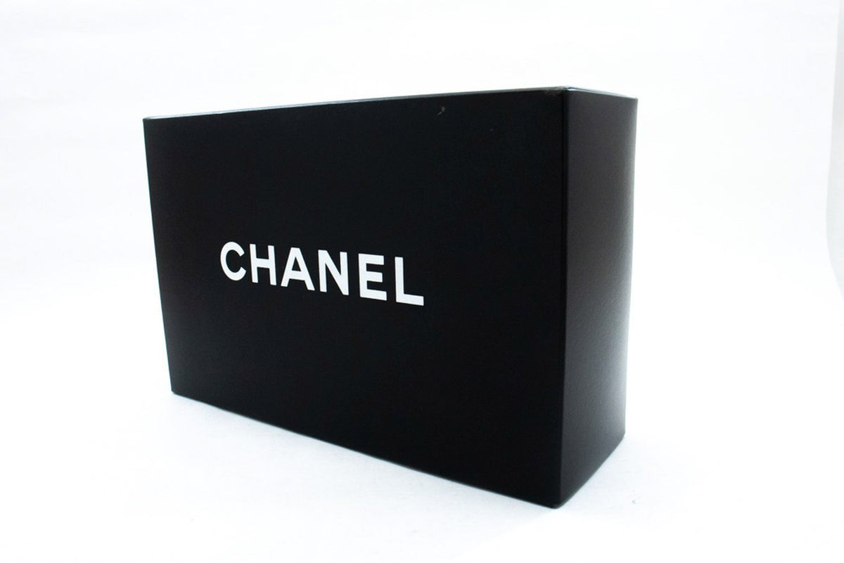 CHANEL Full Flap Chain Schoudertas Clutch Zwart Gewatteerd Lamsleer ao5 hannari-shop