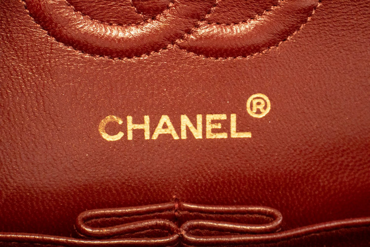 CHANEL Classic Double Flap 9" Chain Schoudertas Zwart Lamsleer ap2 hannari-shop