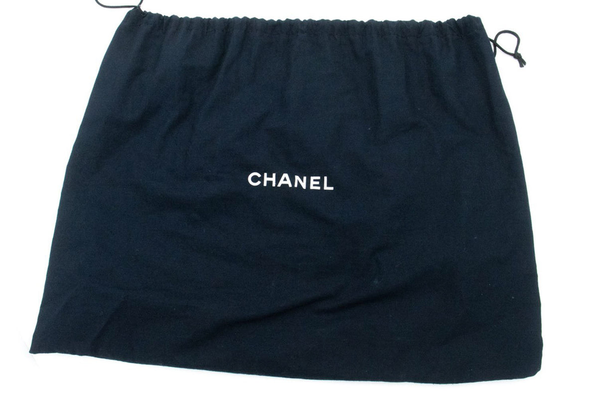CHANEL Classic Double Flap 9" Chain Schoudertas Zwart Lamsleer ap2 hannari-shop