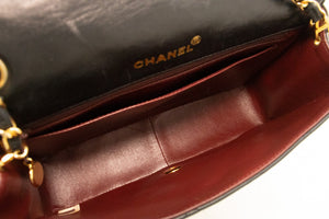CHANEL Diana Flap Chain Shoulder Bag Black Quilted Lambskin Purse n76 hannari-shop