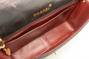 CHANEL Diana Flap Chain Shoulder Bag Black Quilted Lambskin Purse n76 hannari-shop