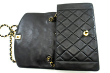 CHANEL Diana Flap Chain Shoulder Bag Black Quilted Lambskin Purse n76 hannari-shop