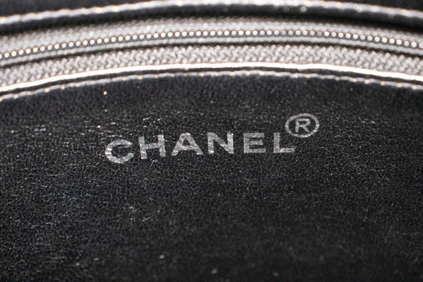 CHANEL Silver Medallion Caviar Schoudertas Winkel Tote Zwart SV n42 hannari-shop