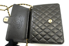 CHANEL Small Chain Shoulder Bag Clutch Black Quilted Flap Lambskin n85 hannari-shop