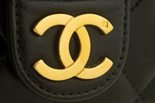 CHANEL Chain Shoulder Bag Clutch Black Quilted Flap Lambskin Purse p14 hannari-shop
