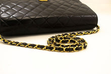 CHANEL Chain Shoulder Bag Clutch Black Quilted Flap Lambskin Purse p14 hannari-shop