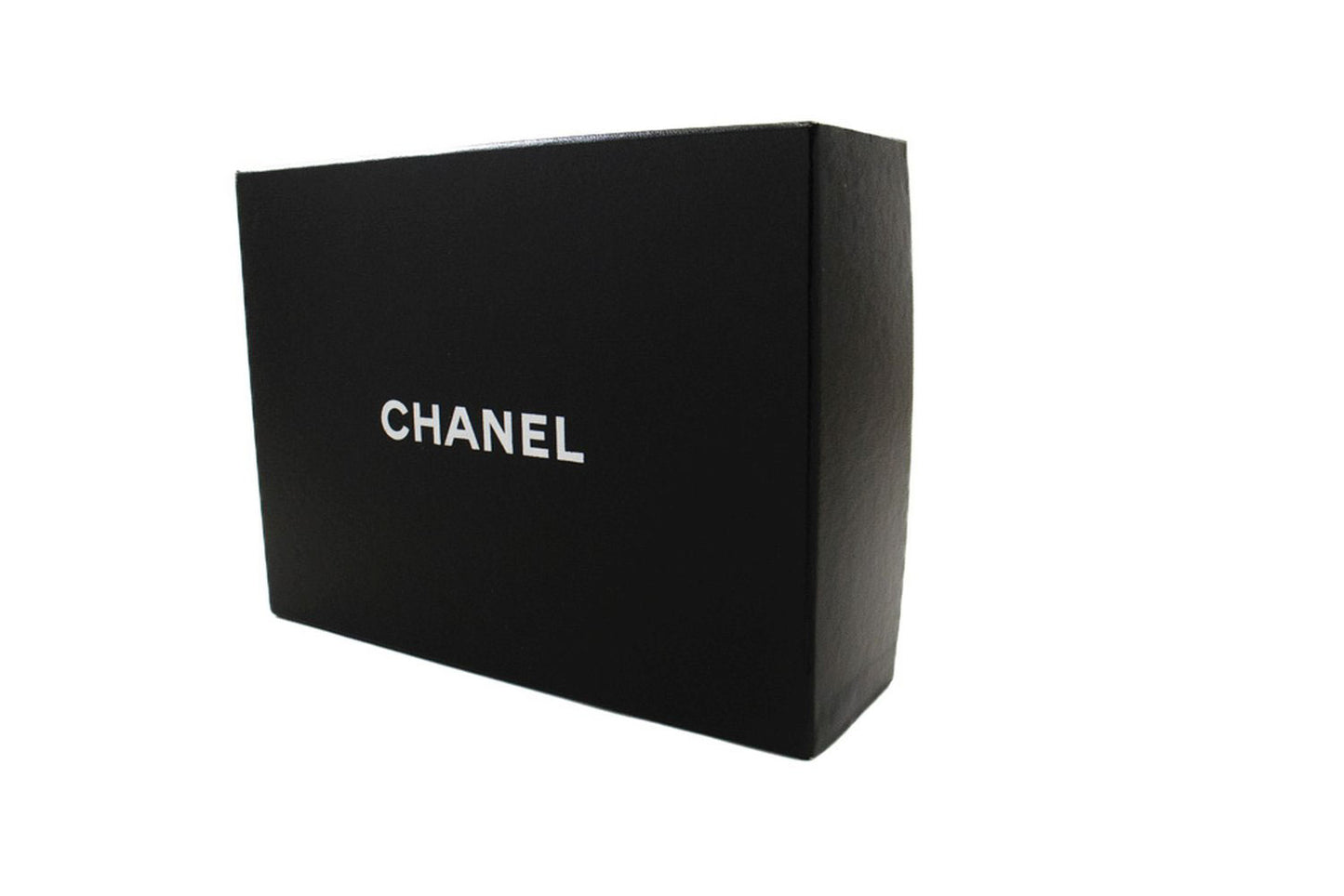 CHANEL Portemonnee Op Ketting WOC van Gegranuleerd Kalfsleer Zwarte Schoudertas p60 hannari-shop