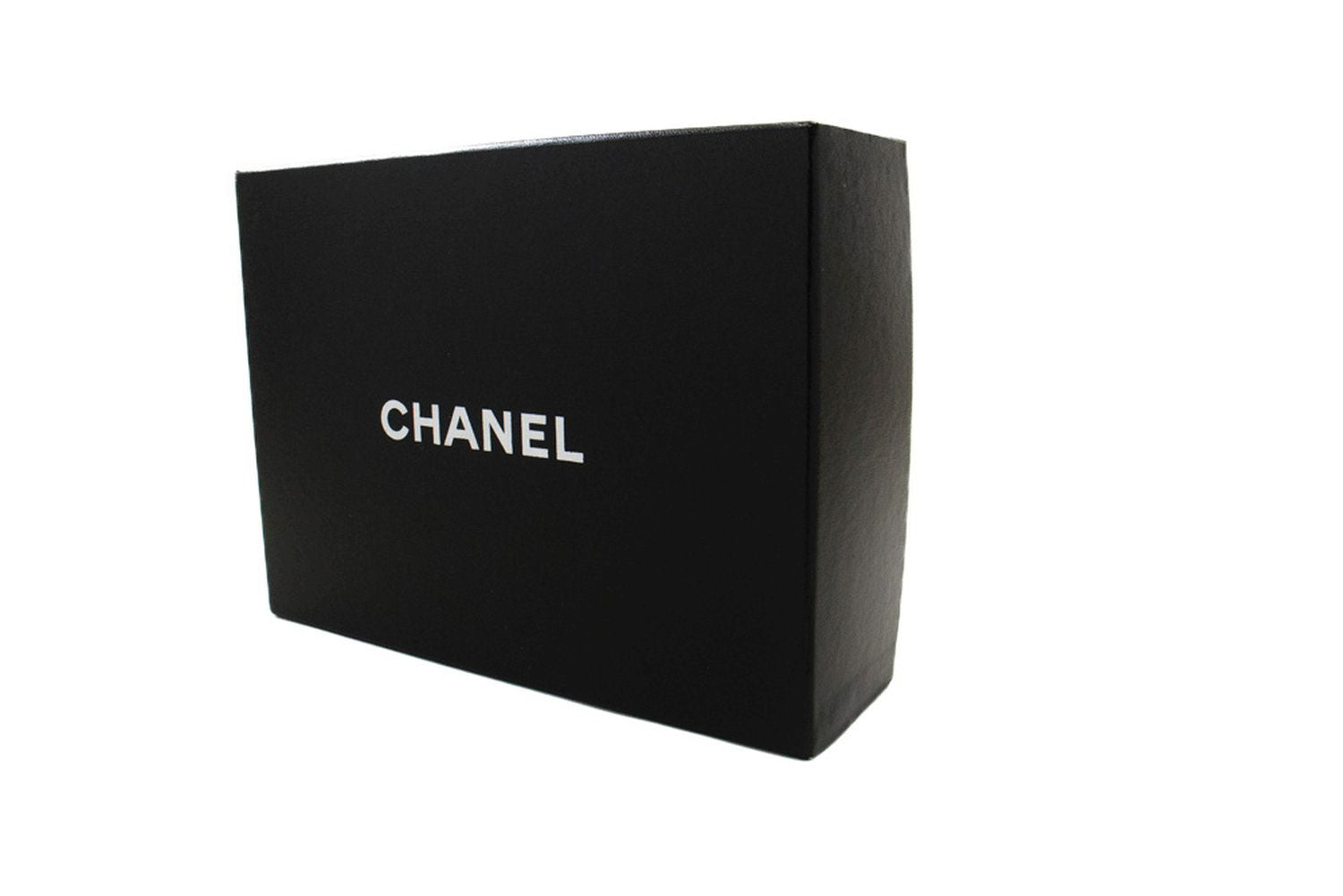 CHANEL Portemonnee Op Ketting WOC van Gegranuleerd Kalfsleer Zwarte Schoudertas p60 hannari-shop