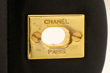 CHANEL Classic Double Flap 9" Chain Shoulder Bag Black Lambskin p88 hannari-shop