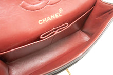 CHANEL Classic Double Flap 9" Chain Shoulder Bag Black Lambskin p88 hannari-shop