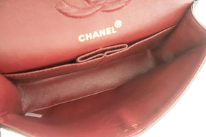 CHANEL Classic Double Flap 9" Chain Shoulder Bag Black Lambskin p90 hannari-shop