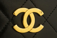 CHANEL Full Flap Chain Shoulder Bag Clutch Black Quilted Lambskin p86 hannari-shop
