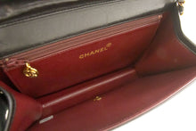 CHANEL Full Flap Chain Shoulder Bag Clutch Black Quilted Lambskin p86 hannari-shop