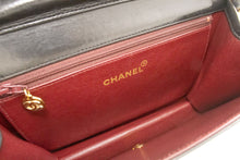CHANEL Full Flap Chain Shoulder Bag Clutch Black Quilted Lambskin p86 hannari-shop
