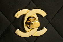 CHANEL Full Flap Chain Shoulder Bag Black Quilted Lambskin Leather p07 hannari-shop