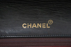 CHANEL Full Flap Chain Shoulder Bag Black Quilted Lambskin Leather p07 hannari-shop