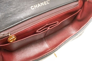 CHANEL Full Flap Chain Shoulder Bag Black Quilted Lambskin Leather p07 hannari-shop