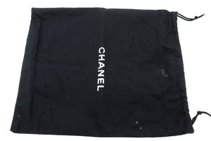 CHANEL Full Flap Chain Shoulder Bag Clutch Black Quilted Lambskin p74 hannari-shop