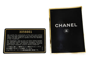 CHANEL Classic Double Flap 9" Chain Shoulder Bag Black Lambskin n70 hannari-shop