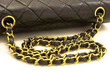 CHANEL Classic Double Flap 9" Chain Shoulder Bag Black Lambskin n70 hannari-shop