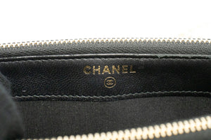 CHANEL Lambskin Pearl Wallet On Chain WOC Double Zip Chain Bag L17