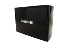 CHANEL Classic Double Flap 10" Chain Shoulder Bag Black Lambskin p87 hannari-shop