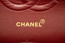 CHANEL Classic Double Flap 10" Chain Shoulder Bag Black Lambskin p82 hannari-shop
