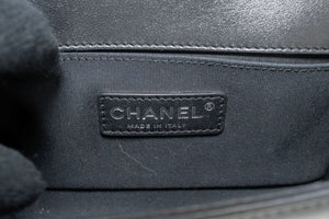 CHANEL Small Boy Chain Shoulder Bag Black Quilted Flap Calfskin p93 hannari-shop