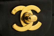 CHANEL Classic Double Flap 9" Chain Shoulder Bag Black Lambskin p57 hannari-shop