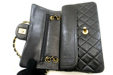 CHANEL Classic Double Flap 9" Chain Shoulder Bag Black Lambskin p57 hannari-shop